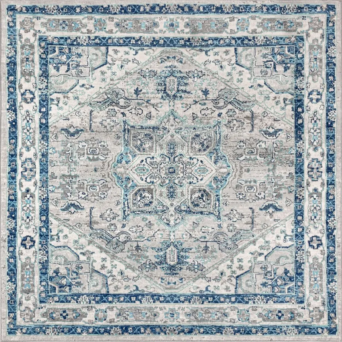 Jerica Modern Persian Vintage Medallion Round Area Rug
