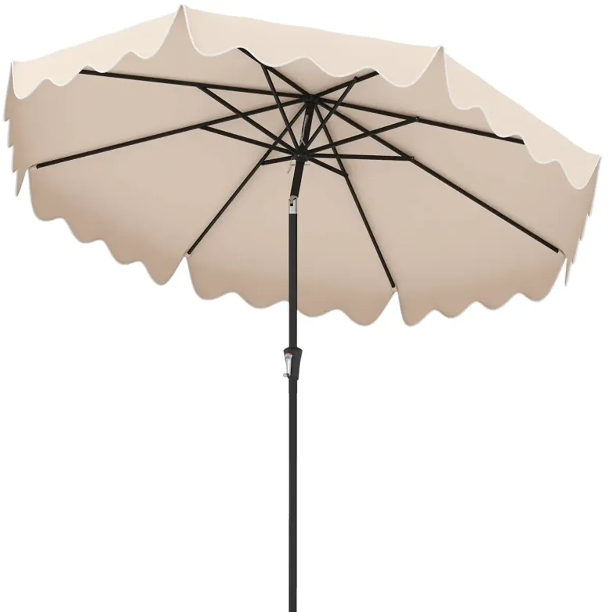 Patio Umbrella with Crank Handle and Push-Button Tilt