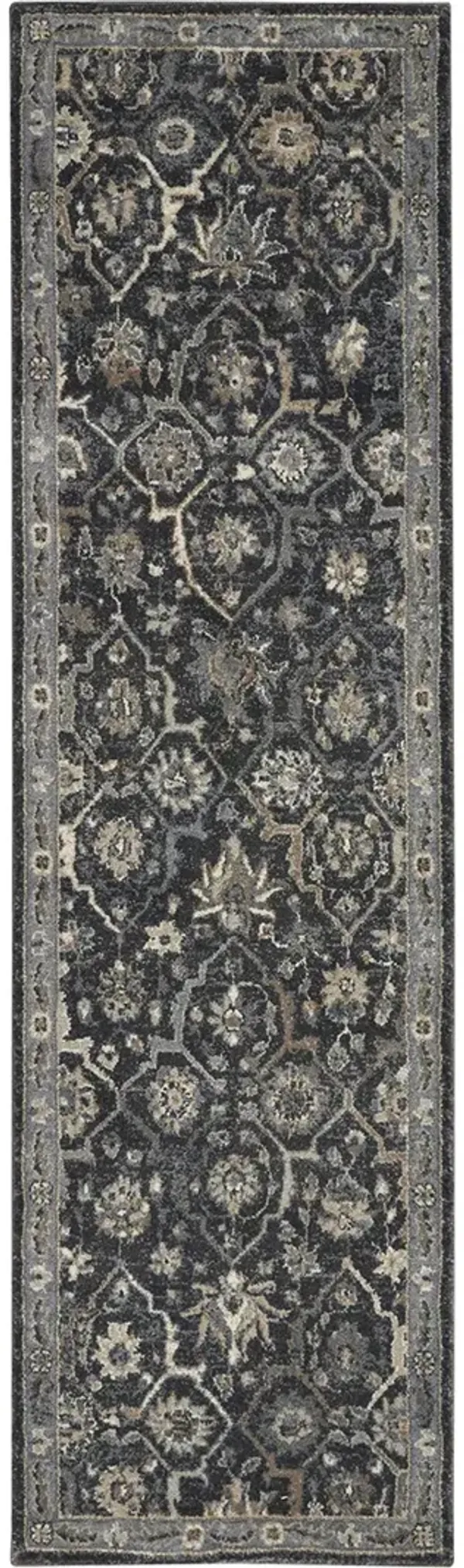 Moroccan Celebration KI385 Navy 2'2" x 7'6" Rug