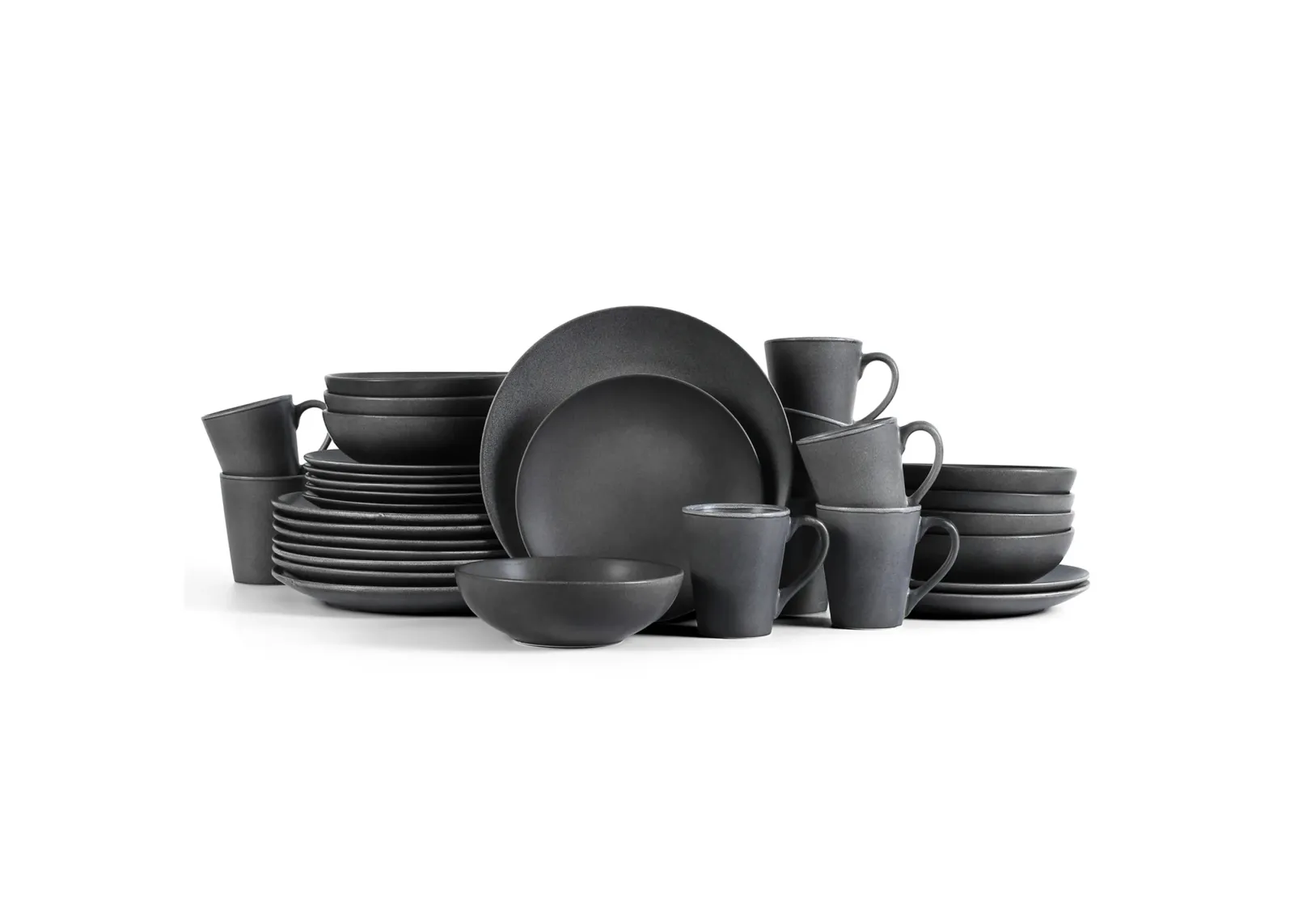 Stone Lain Grao Stoneware 16 Piece Dinnerware Set, Green