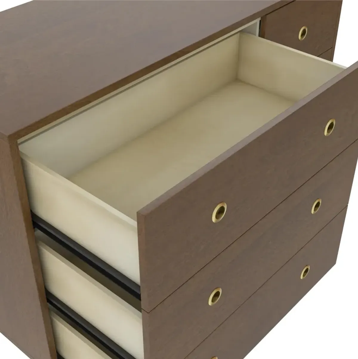 Novogratz Harper 6-Drawer Dresser with Round Gold Handles