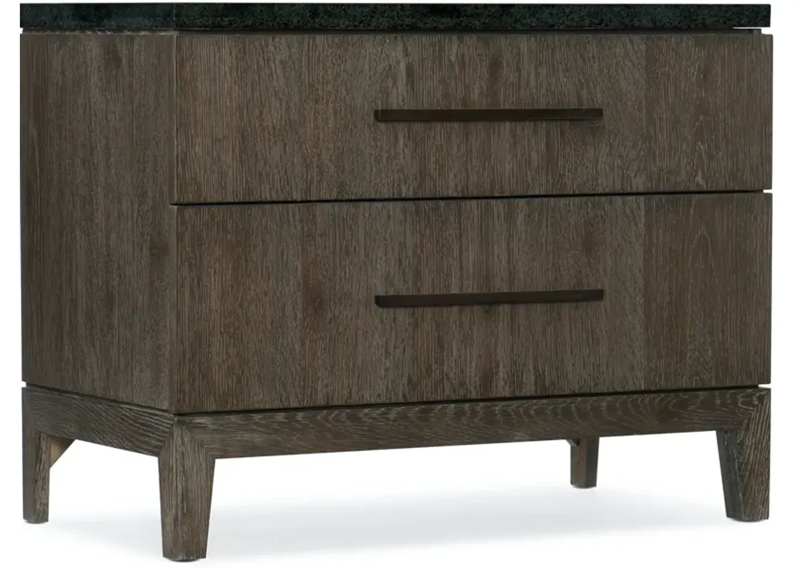 Miramar Aventura San Marcos Stone Top Nightstand In Dark Wood