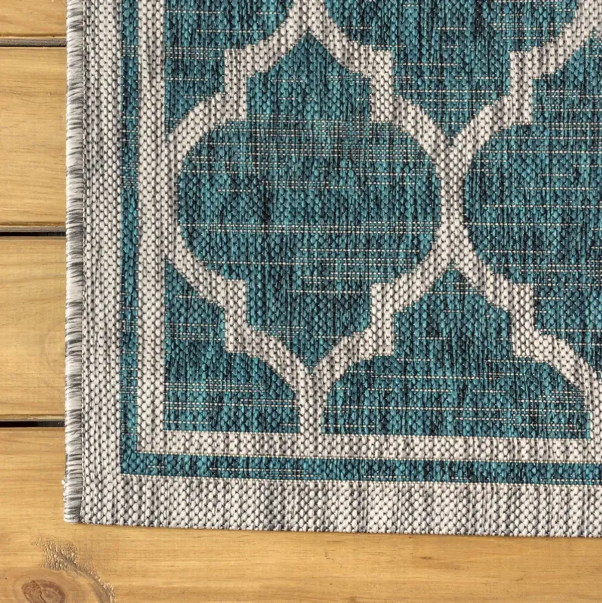 Trebol Moroccan Trellis Textured Weave Indoor/Outdoor Area Rug