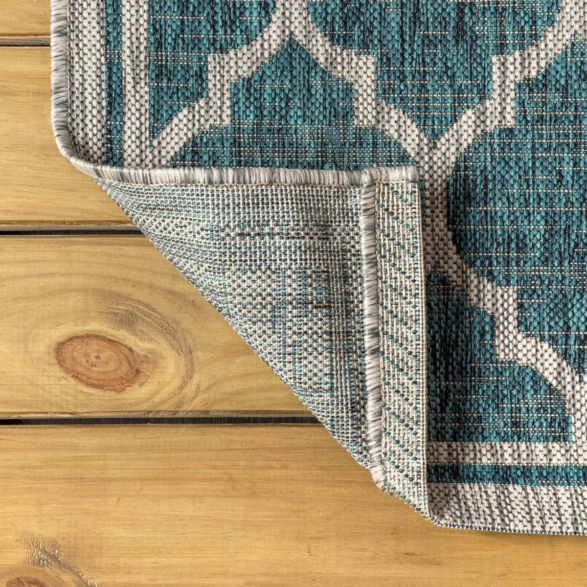 Trebol Moroccan Trellis Textured Weave Indoor/Outdoor Area Rug