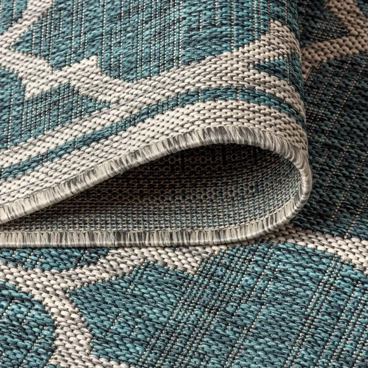 Trebol Moroccan Trellis Textured Weave Indoor/Outdoor Area Rug