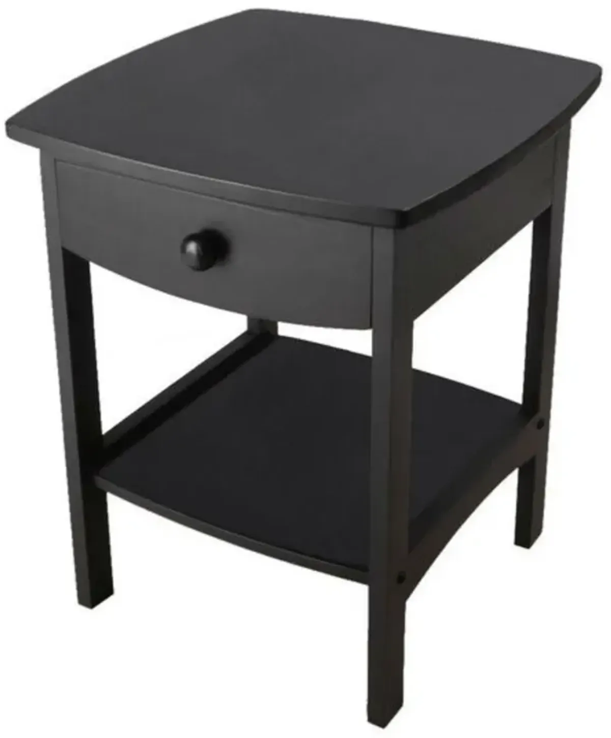Hivvago Black 1-Drawer Bedroom Nightstand Contemporary End Table