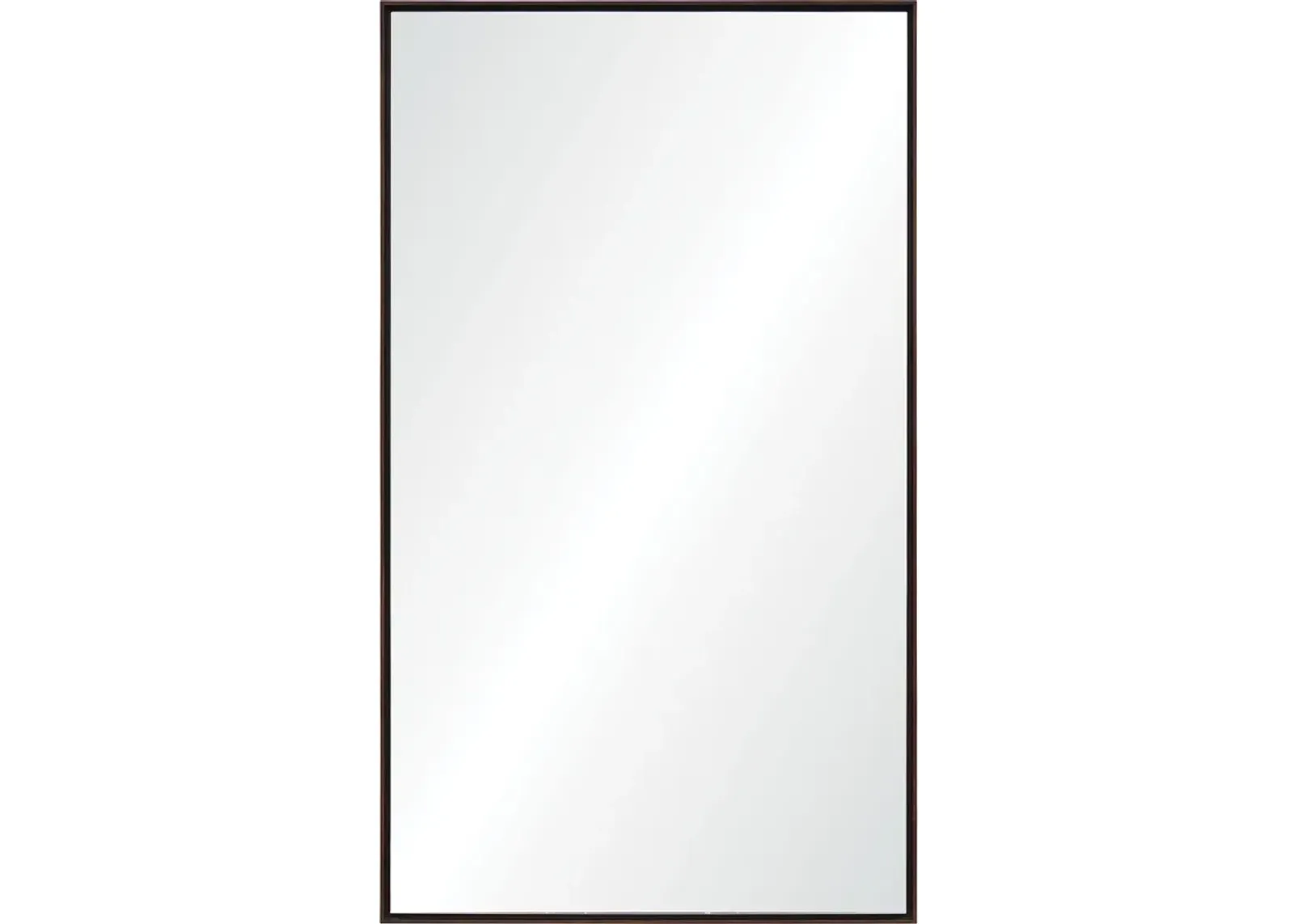 83" Brown Wooden Framed Rectangular Wall Mirror