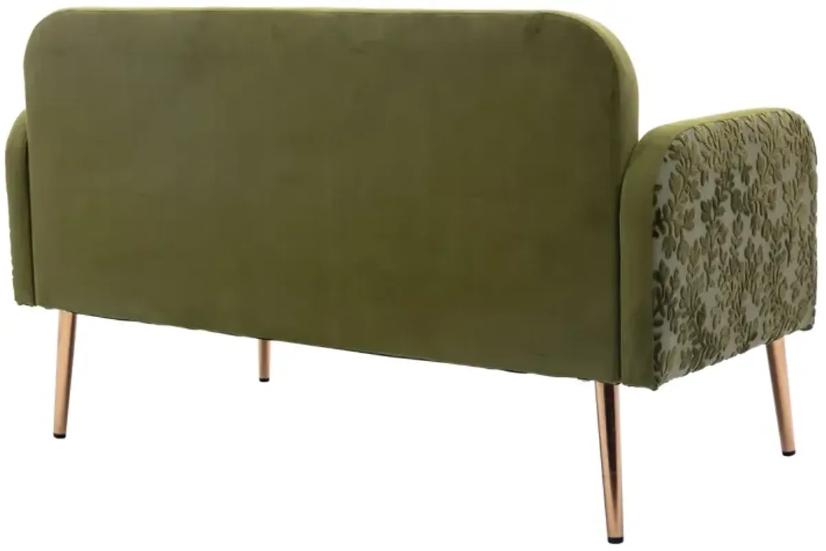 Velvet Sofa, Accent Sofa .Loveseat Sofa With Metal Feet