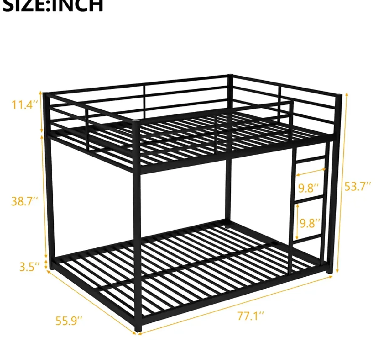 Merax Full over Full Metal Bunk Bed