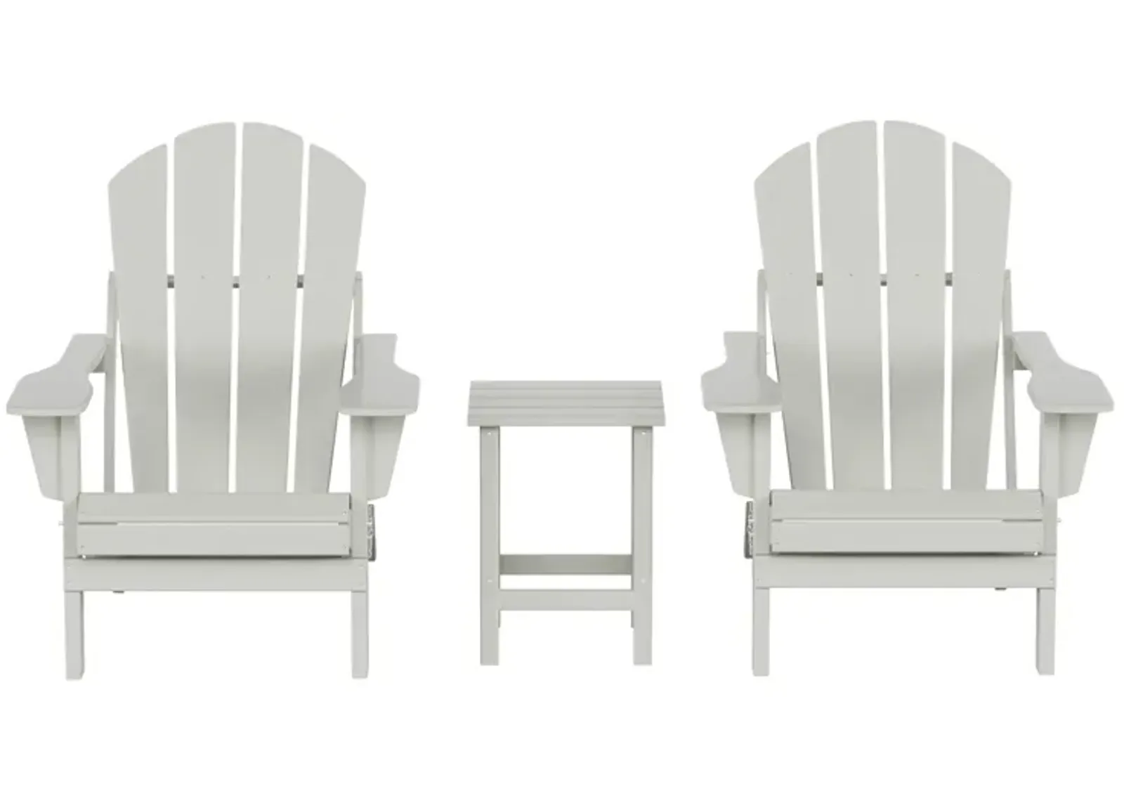 WestinTrends 3-Piece Outdoor Patio Adirondack Chairs with Side Table Set