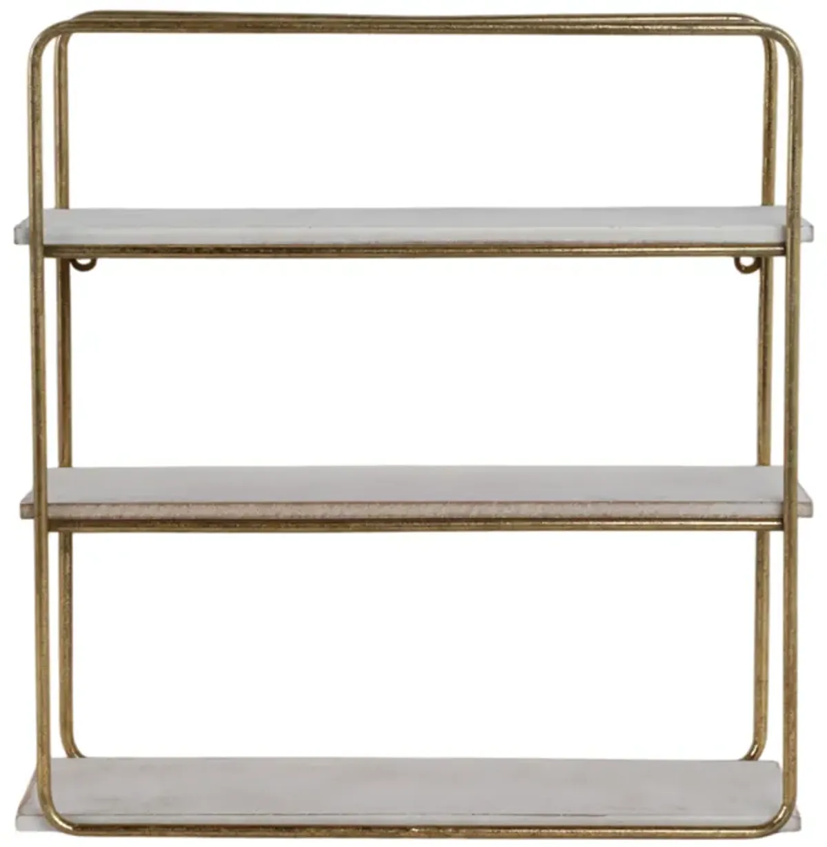 3 Tier Wall Shelf, Gold