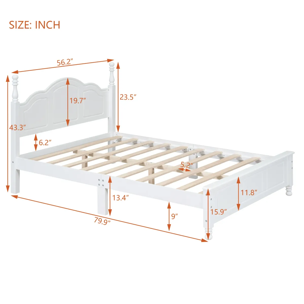 Merax Retro Style Platform Bed