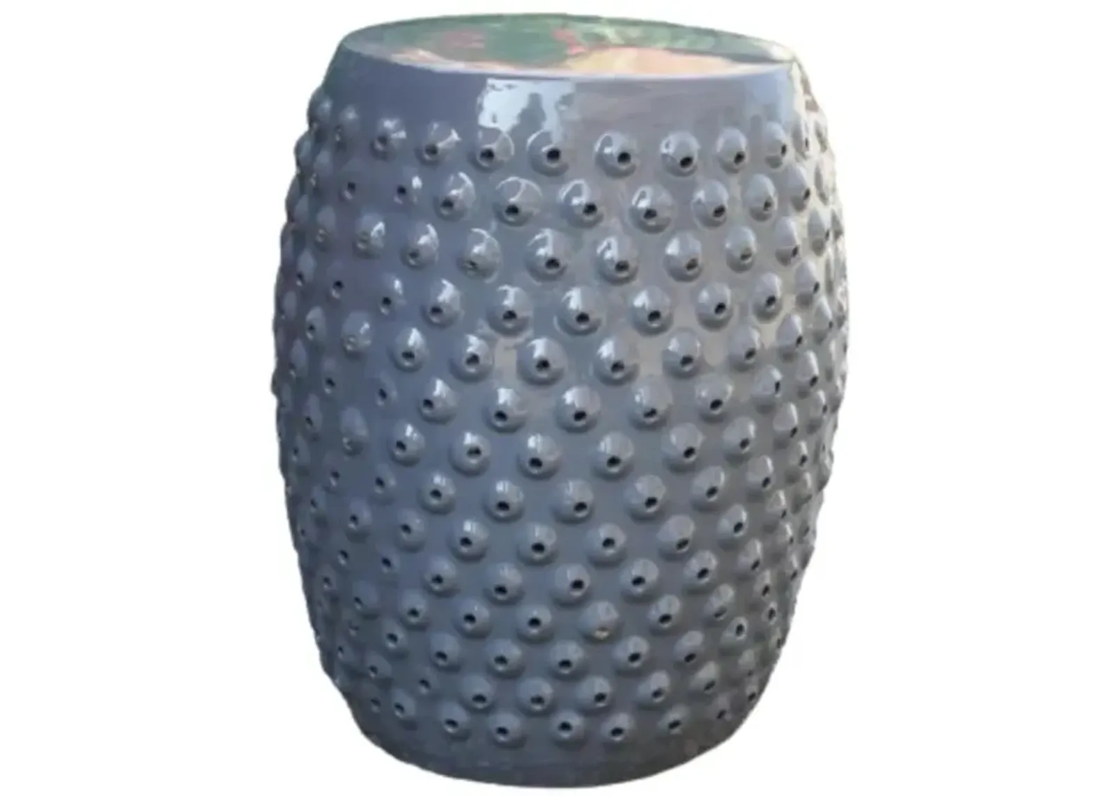 Perforated Drum Ceramic Garden Stool