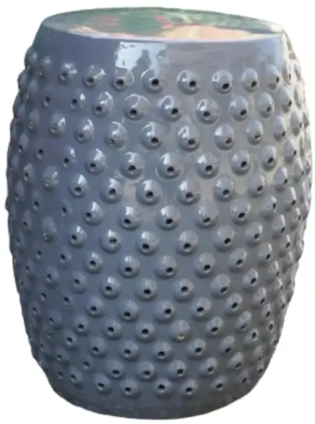 Perforated Drum Ceramic Garden Stool