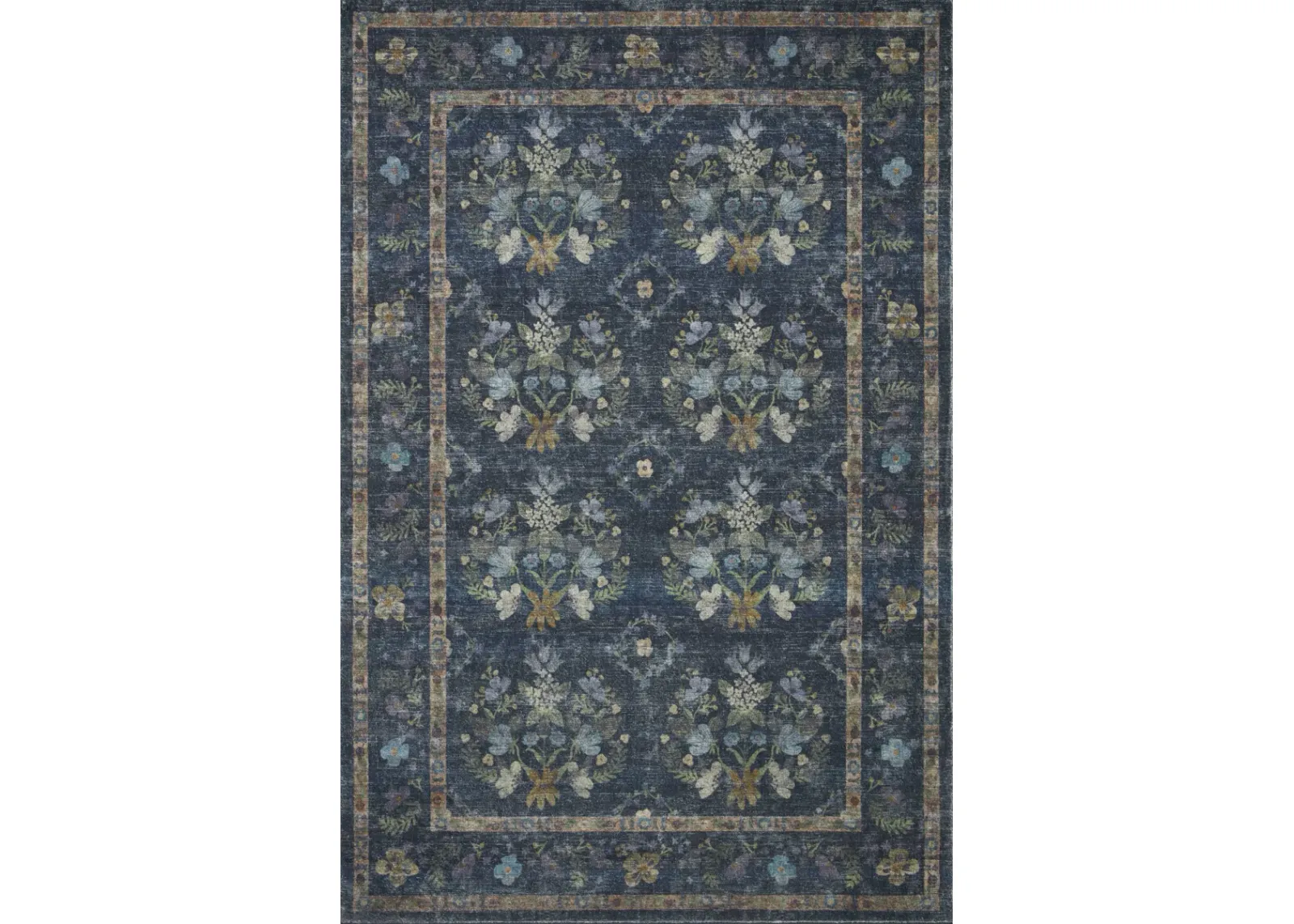 Courtyard COU04 Navy 3'6" x 5'6" Rug