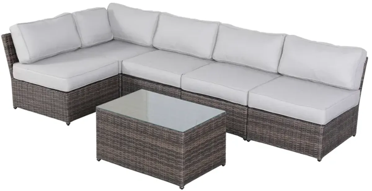 Living Source International Wicker Fully Assembled 4 - Person Seating Group with Cushions New