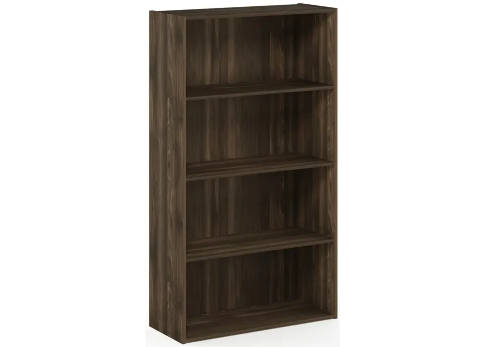 Furinno Pasir 4-Tier Open Shelf, Columbia Walnut