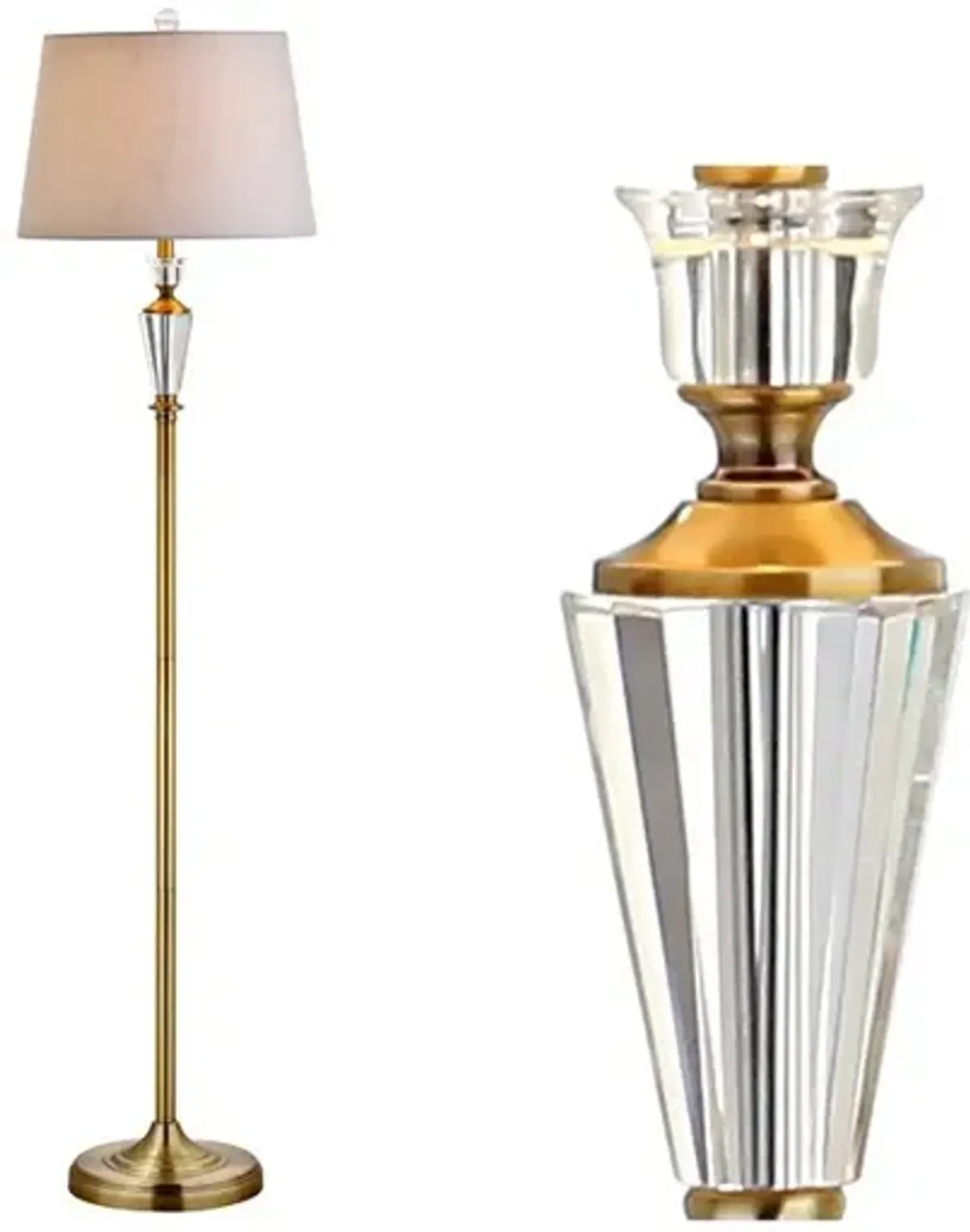 Harper Crystal / Metal LED Floor Lamp