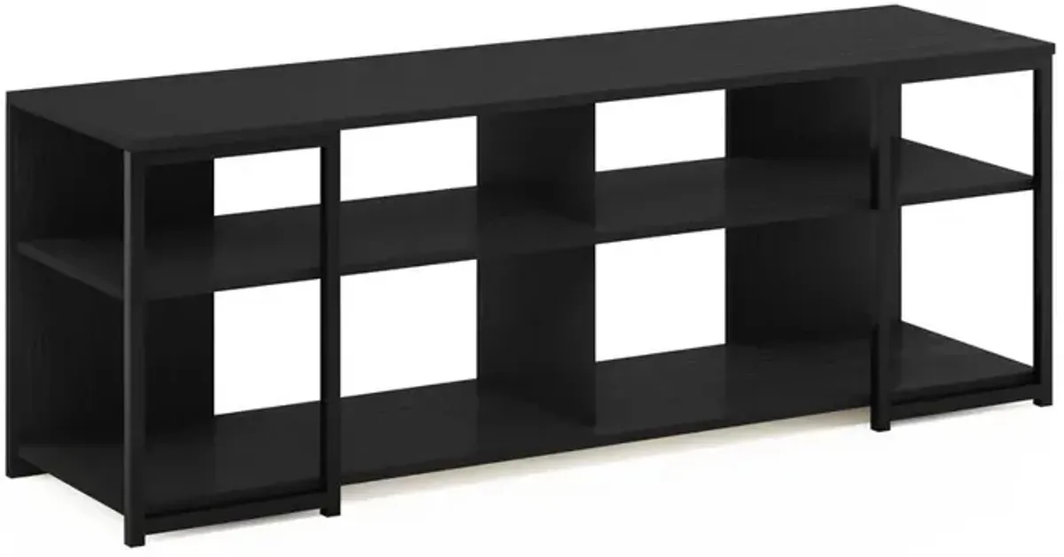 Furinno Camnus Modern Living TV Stand for TVs up to 65 Inch, Americano/Black