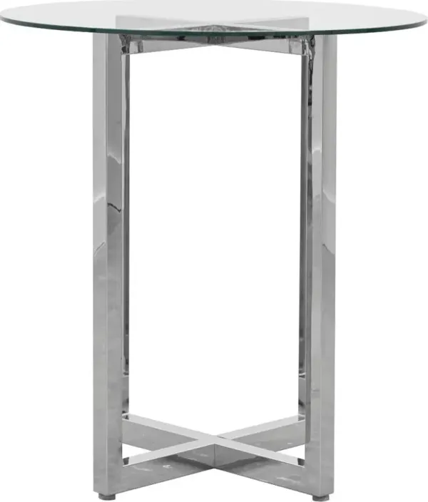 Amalfi 32 inch Round Glass Top Bar Table