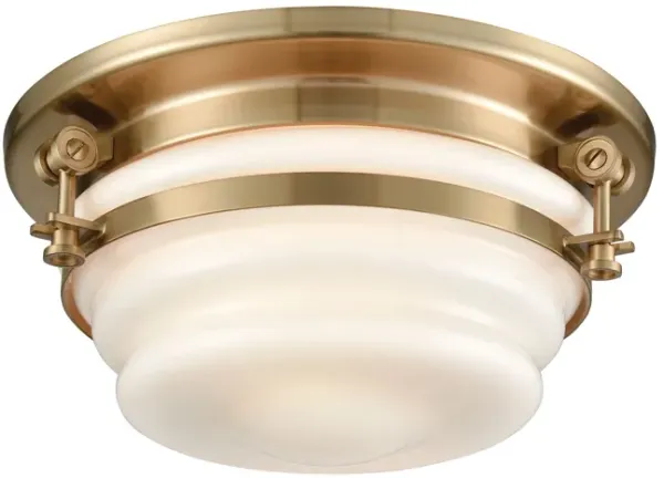 Riley 12'' Wide 2-Light Gold Flush Mount