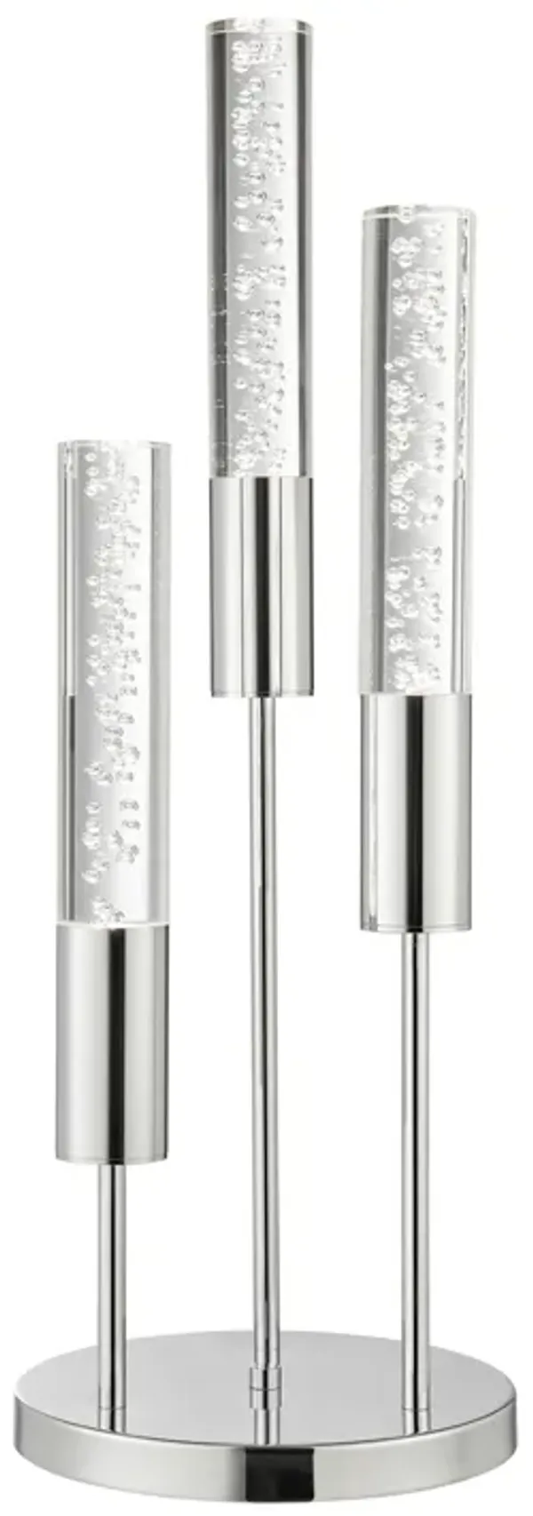 Night tubes Table Lamp Chrome Metal and Acrylic LED Light