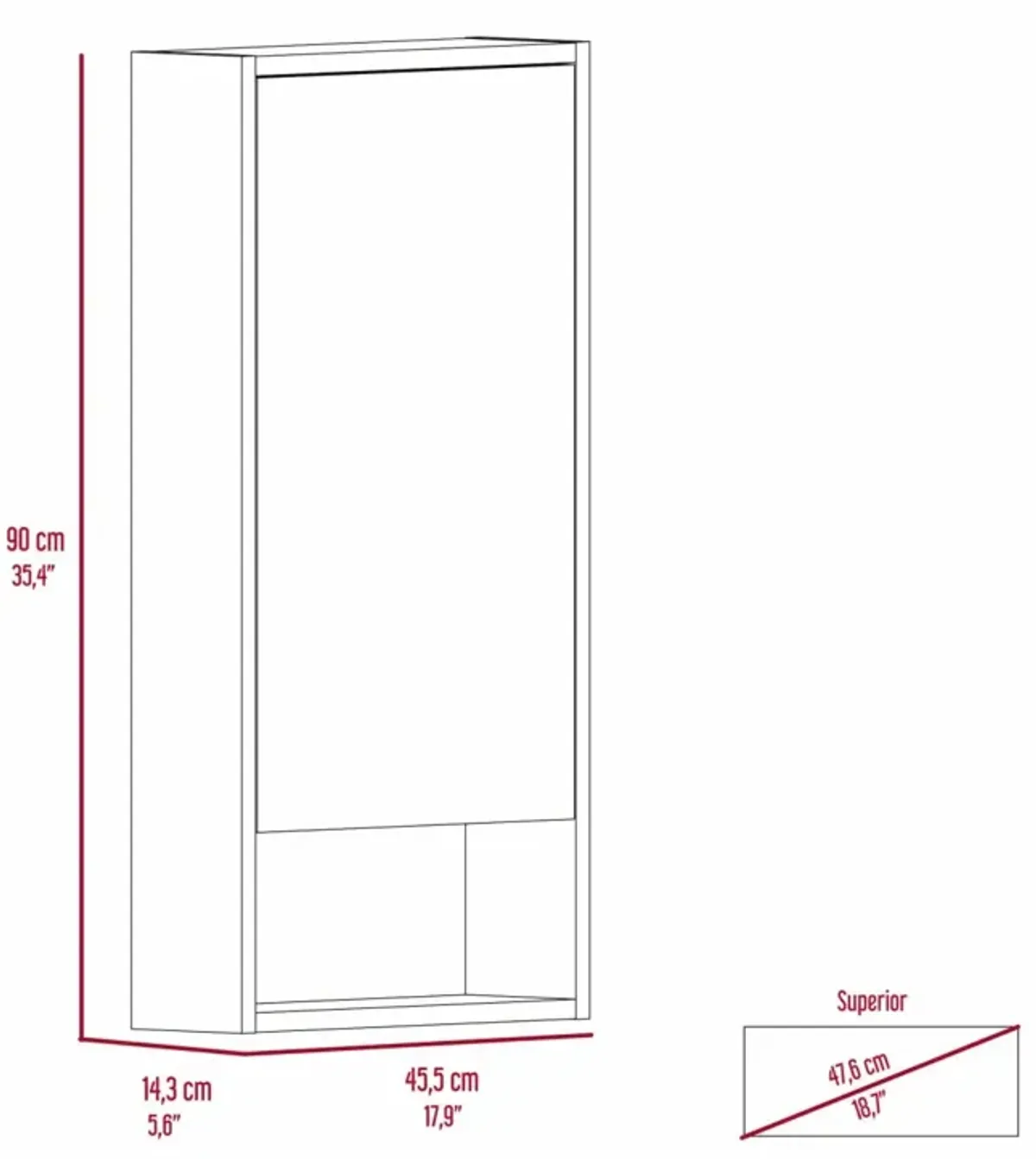 Burlington Rectangle Medicine Cabinet With Mirror White