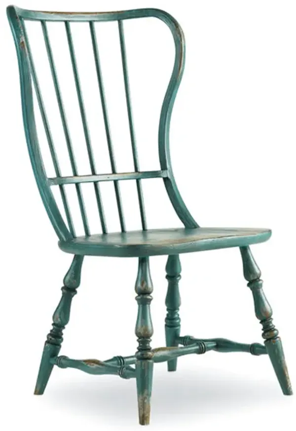 Sanctuary Spindle Side Chair in Blue