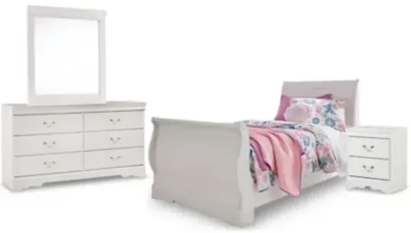 Anarasia Twin Sleigh Bed Set