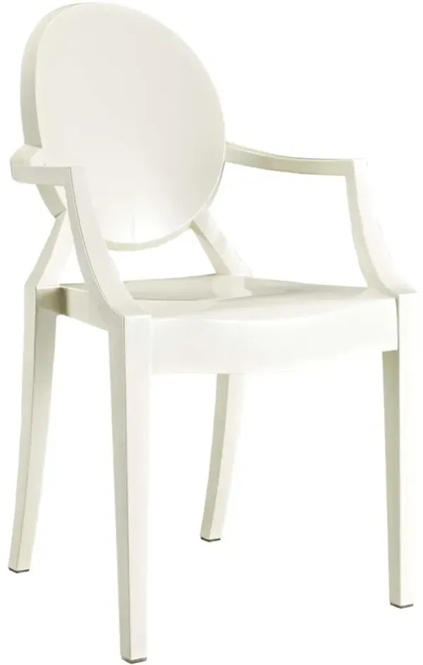 White Casper Dining Armchair-Benzara