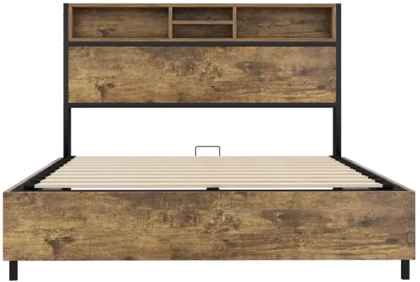 Merax Platform Bed with Storage and LED  Lights