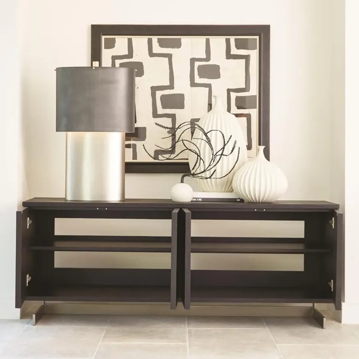 Cantilevered Star Media Cabinet
