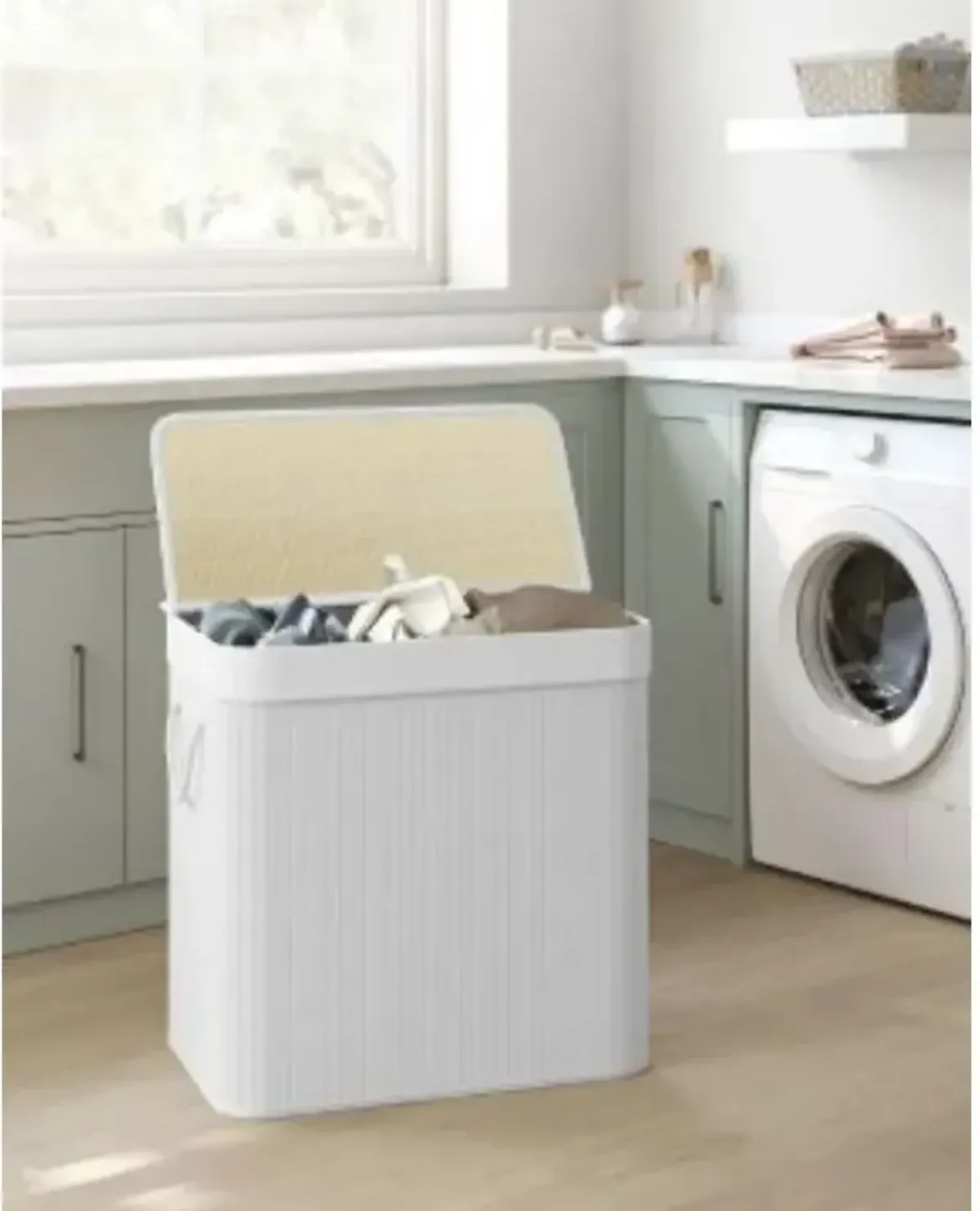 39.6-Gallon Laundry Hamper with Lid Large Capacity