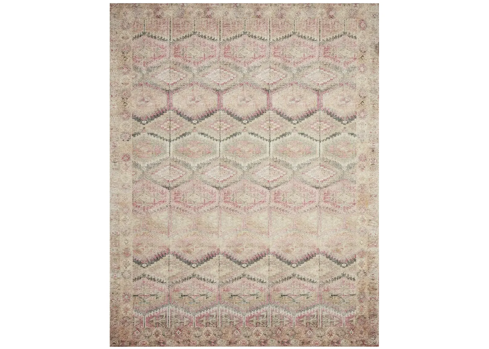 Layla LAY17 Pink/Lagoon 9' x 12' Rug by Loloi II