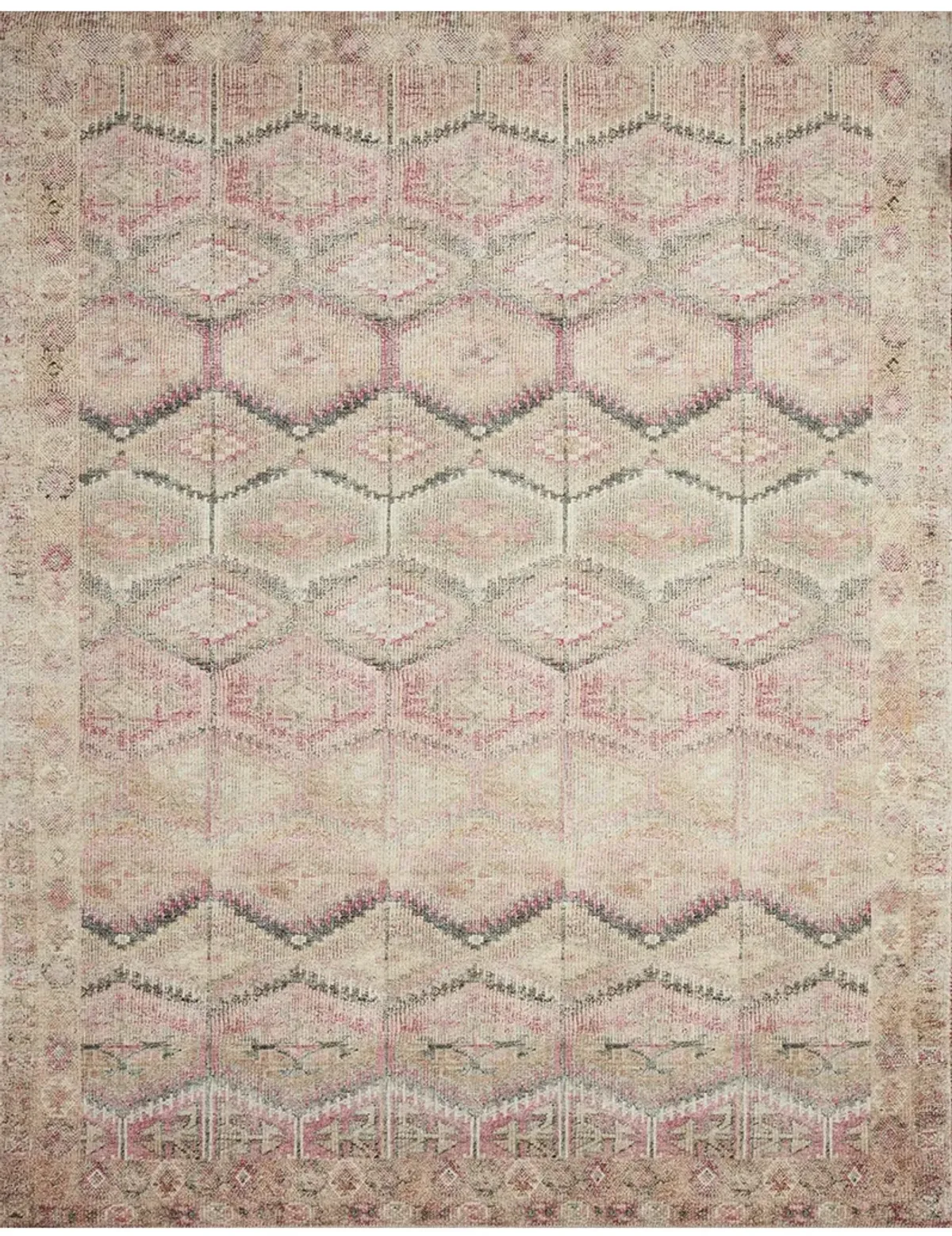 Layla LAY17 Pink/Lagoon 9' x 12' Rug by Loloi II