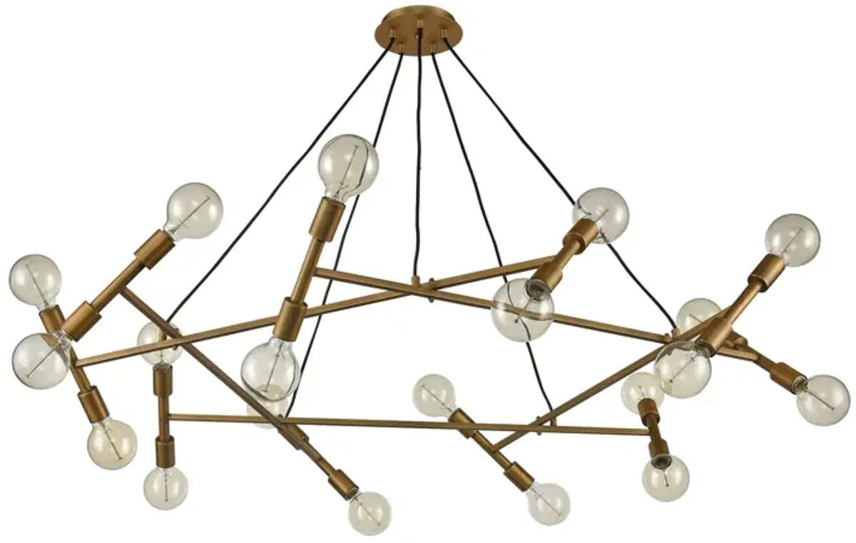 Guesting 54'' Wide 20-Light Chandelier