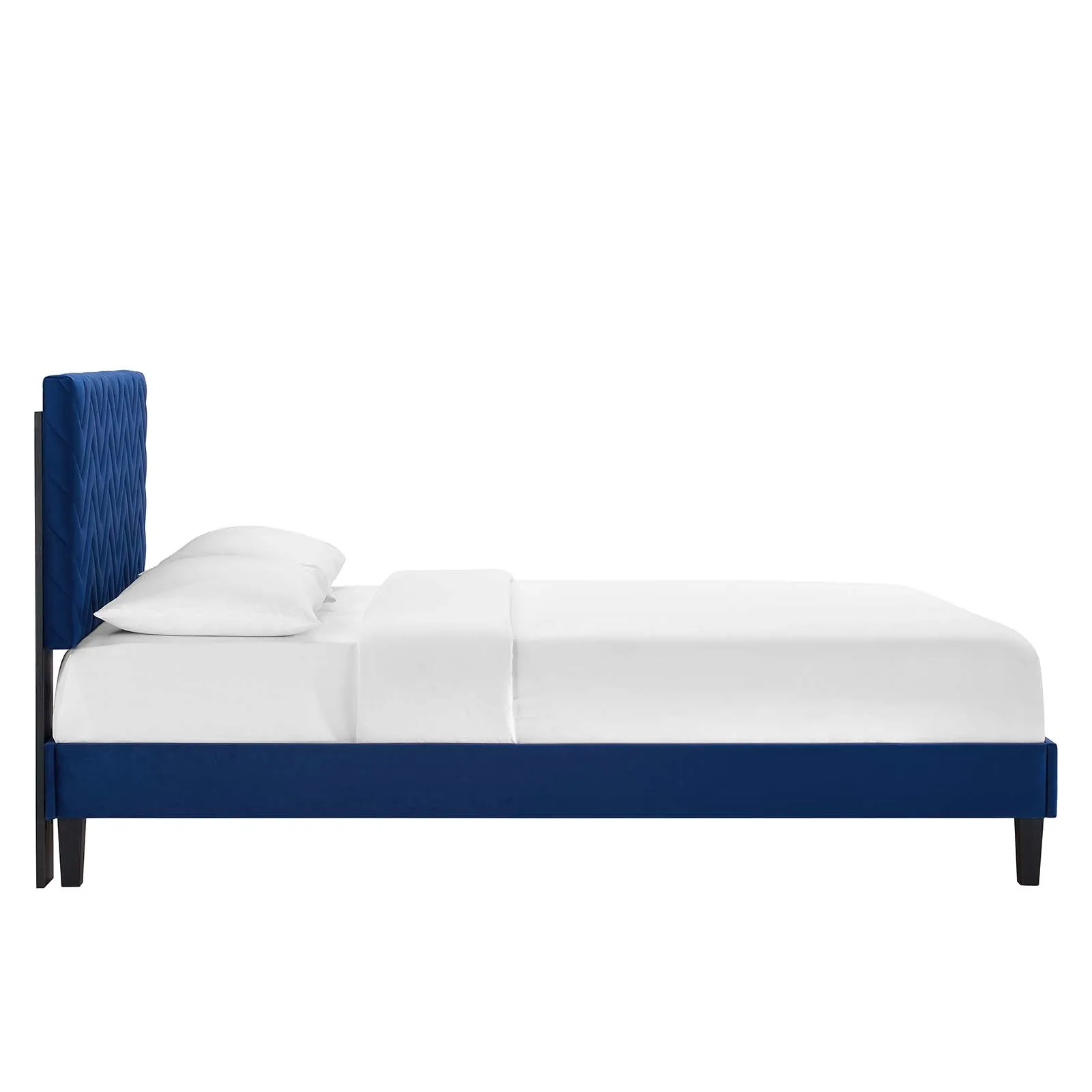 Modway - Leah Chevron Tufted Performance Velvet Queen Platform Bed