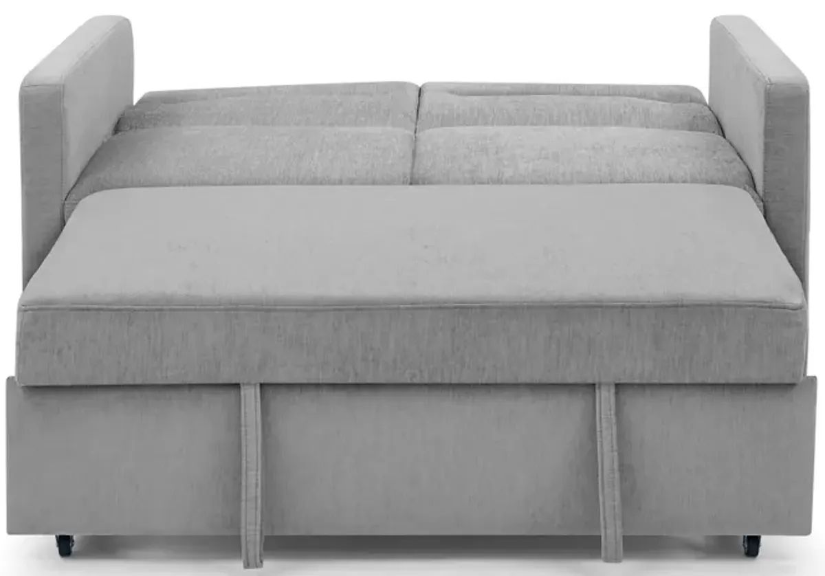 Merax Chenille Loveseats Sofa with Pull-out Bed