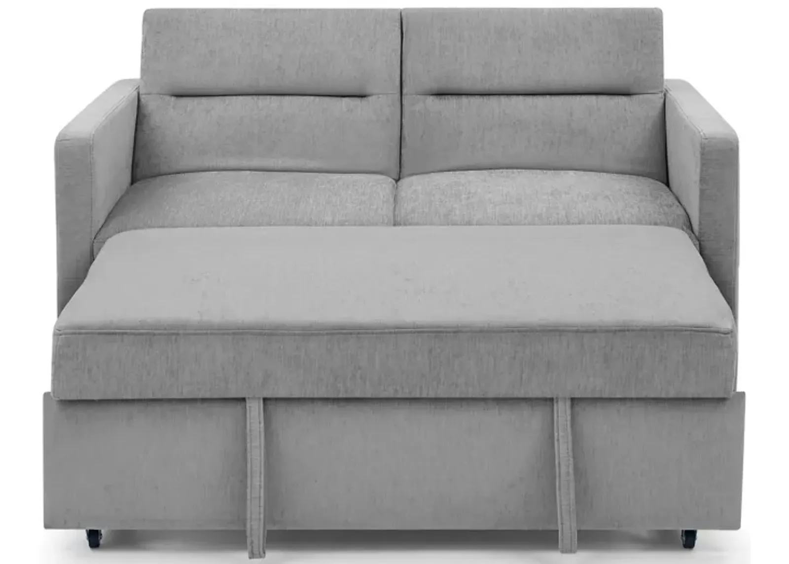 Merax Chenille Loveseats Sofa with Pull-out Bed