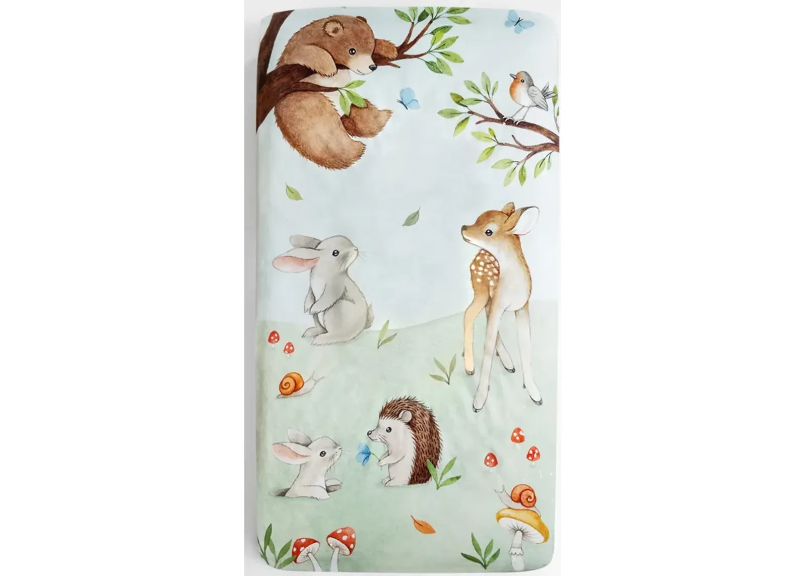 Enchanted Forest 100% Cotton Fitted Crib Sheet