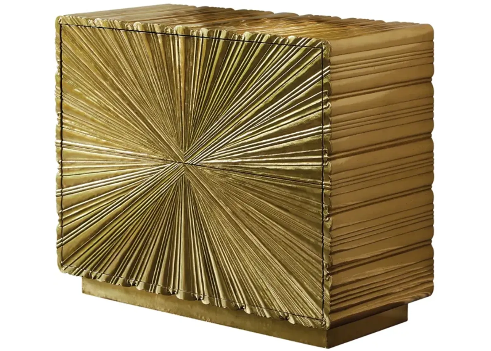 Linenfold Two-Drawer Chest Gold