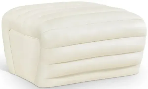 Meridian Furniture Vega Vegan Leather Ottoman