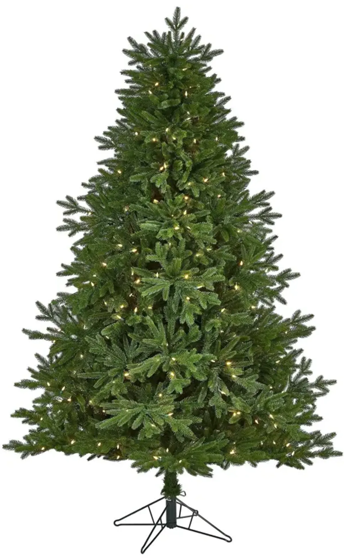 Nearly Natural 7-ft Nova Scotia Fir Real Touch Artificial Christmas Tree with 400 (Multifunction) Warm White LED Lights with Instant Connect Technology and 973 Bendable Branches