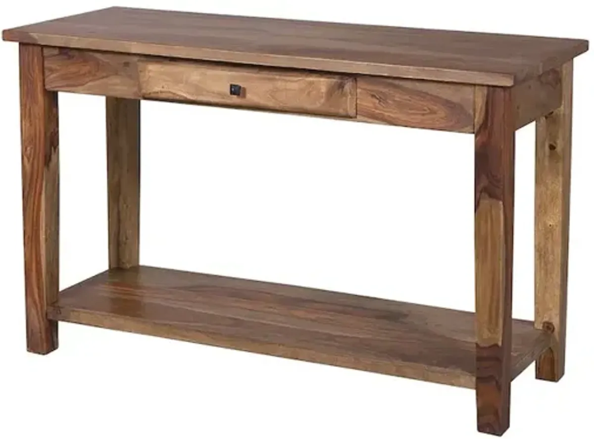 Porter Designs Taos Solid Sheesham Wood Console Table, Brown