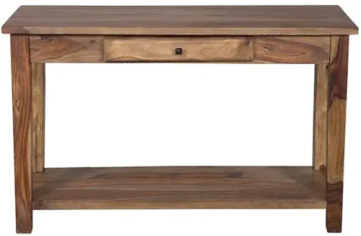 Porter Designs Taos Solid Sheesham Wood Console Table, Brown