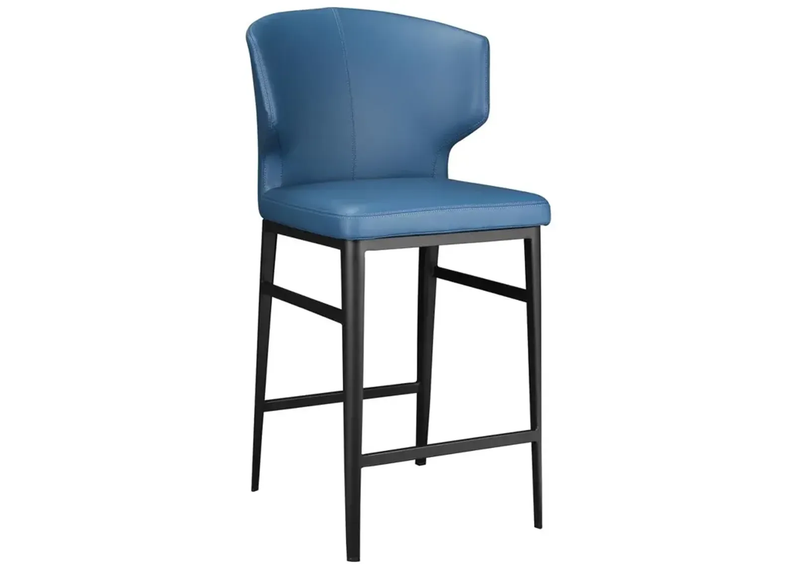 Moe's Home Collection DELANEY COUNTER STOOL STEEL BLUE