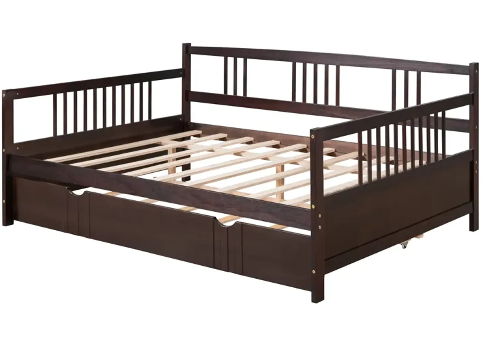 Merax Daybed Wood Bed with Twin Size Trundle