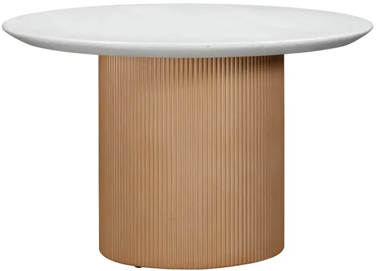 Rose Faux Terrazzo and Terracotta Indoor / Outdoor Round Concrete Dining Table