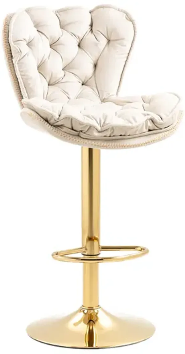 Swivel Bar Stools Set of 2 Adjustable Counter Height Chairs with Footrest for Kitchen, Dining Room 2PC/SET