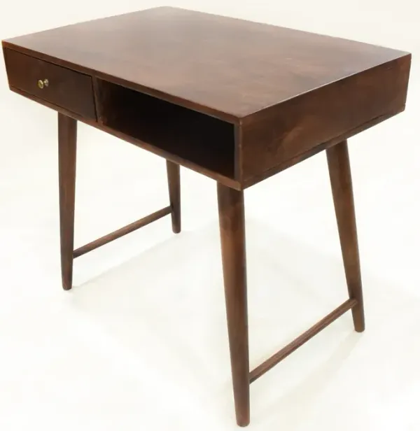 Handmade 100% Mango Wood Knock Down Light Walnut Color Rectangular Shaped Indoor Study Table